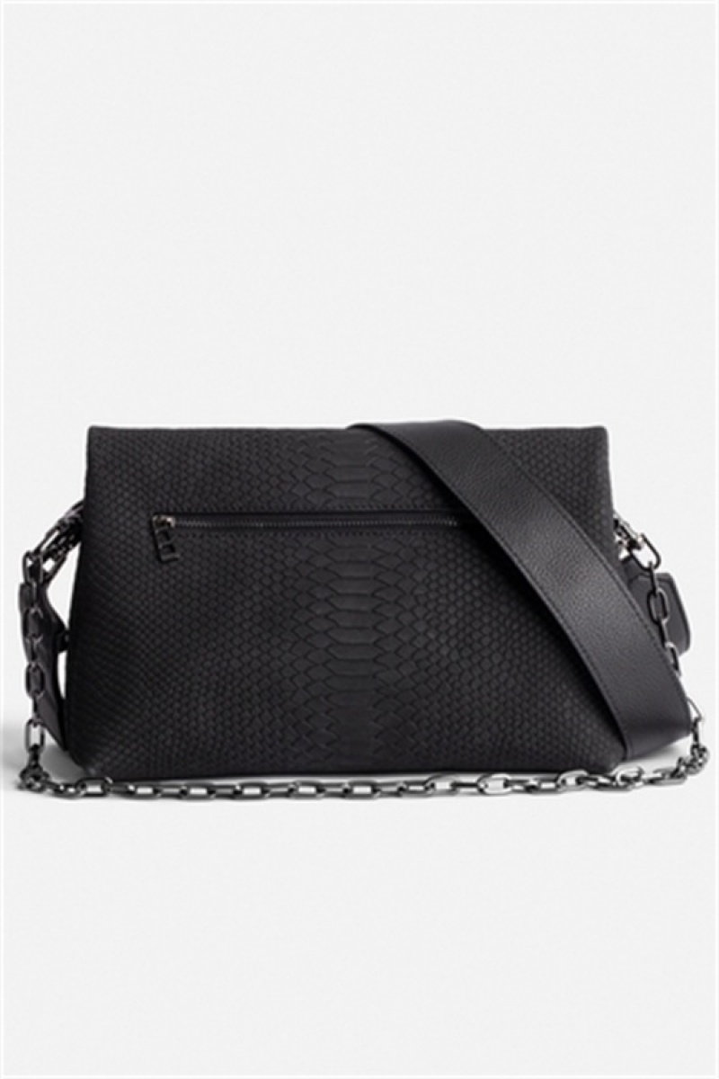 Black Zadig And Voltaire Rocky Soft Savage Bag | ZV-256041