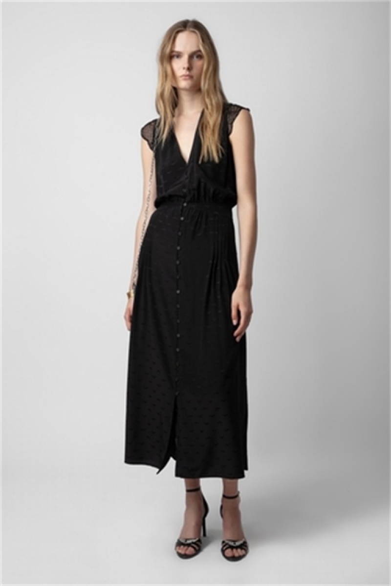 Black Zadig And Voltaire Rolanys Dress | ZV-256401