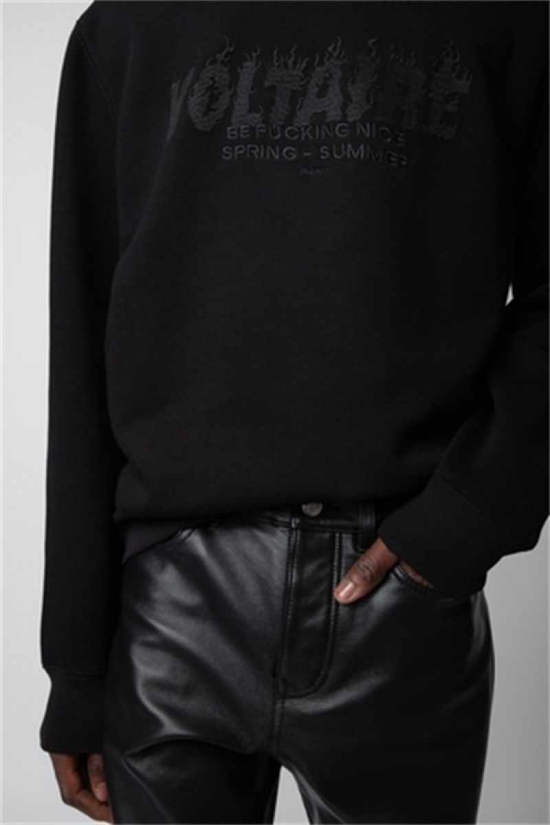 Black Zadig And Voltaire Simba Sweatshirt | ZV-255746