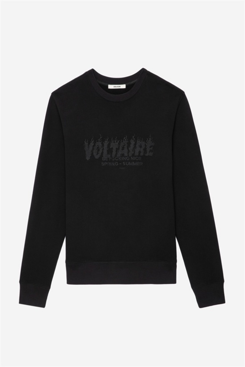 Black Zadig And Voltaire Simba Sweatshirt | ZV-255746