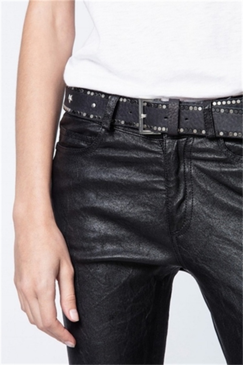 Black Zadig And Voltaire Starlight Belt | ZV-255839