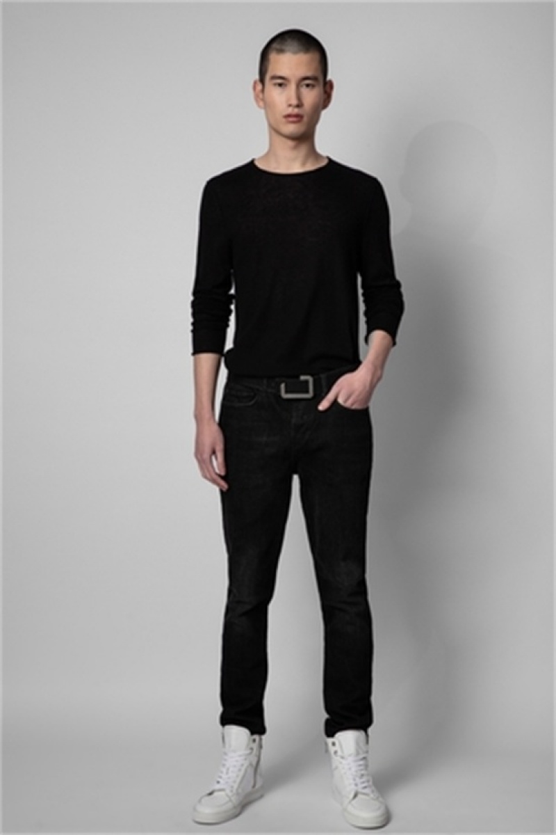 Black Zadig And Voltaire Teiss Cashmere Sweater | ZV-255768