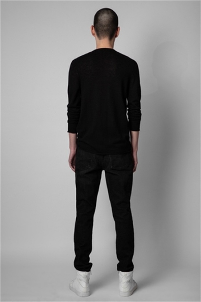 Black Zadig And Voltaire Teiss Cashmere Sweater | ZV-255768