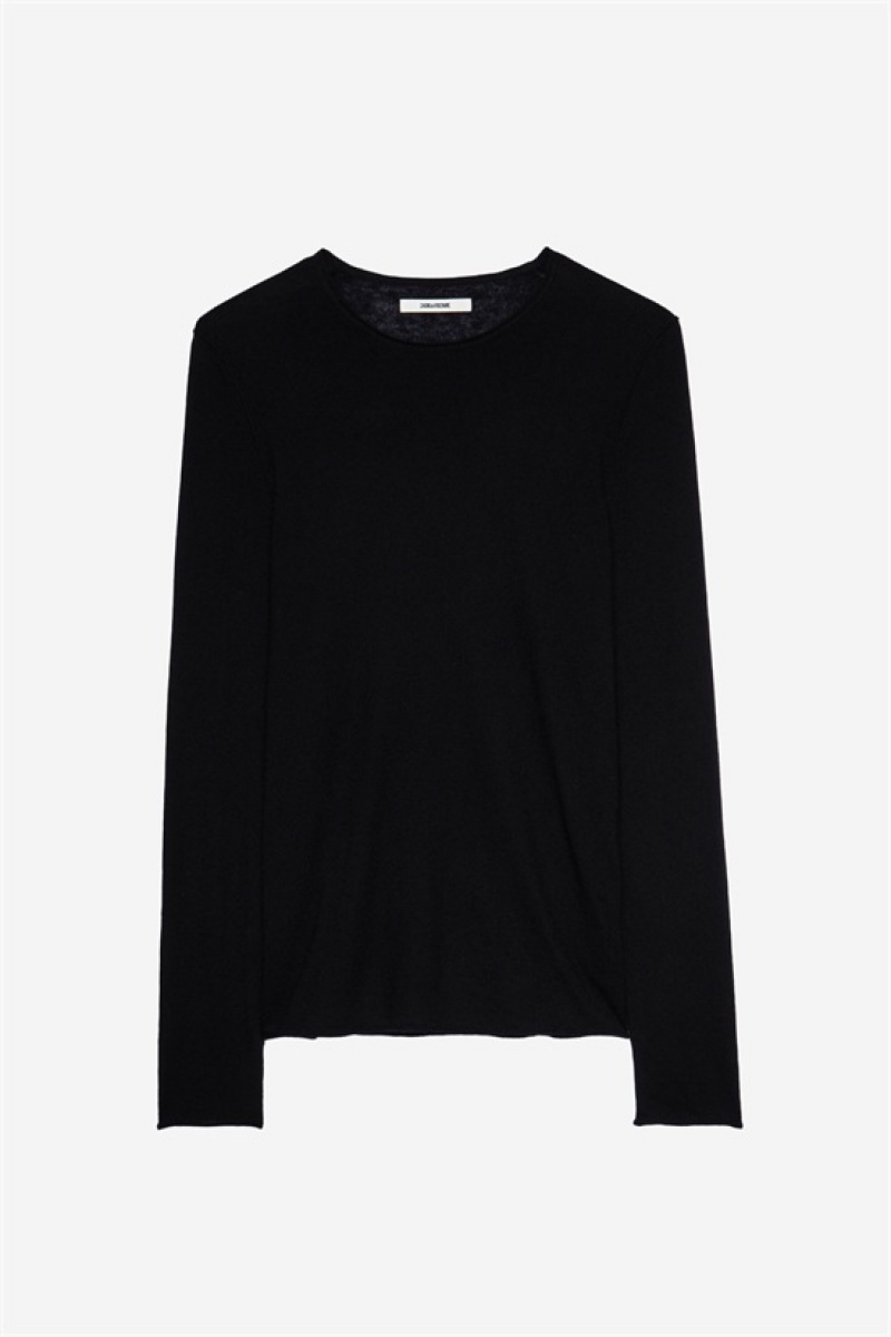 Black Zadig And Voltaire Teiss Cashmere Sweater | ZV-255768