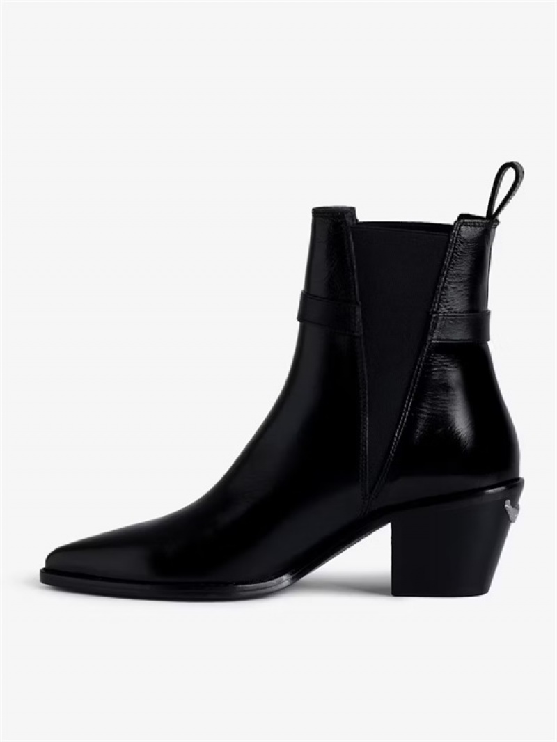 Black Zadig And Voltaire Tyler Ankle Boots | ZV-255659