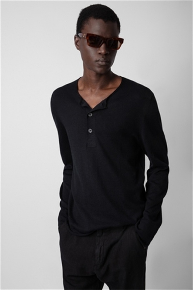 Black Zadig And Voltaire Veiss Linen Jumper | ZV-255762