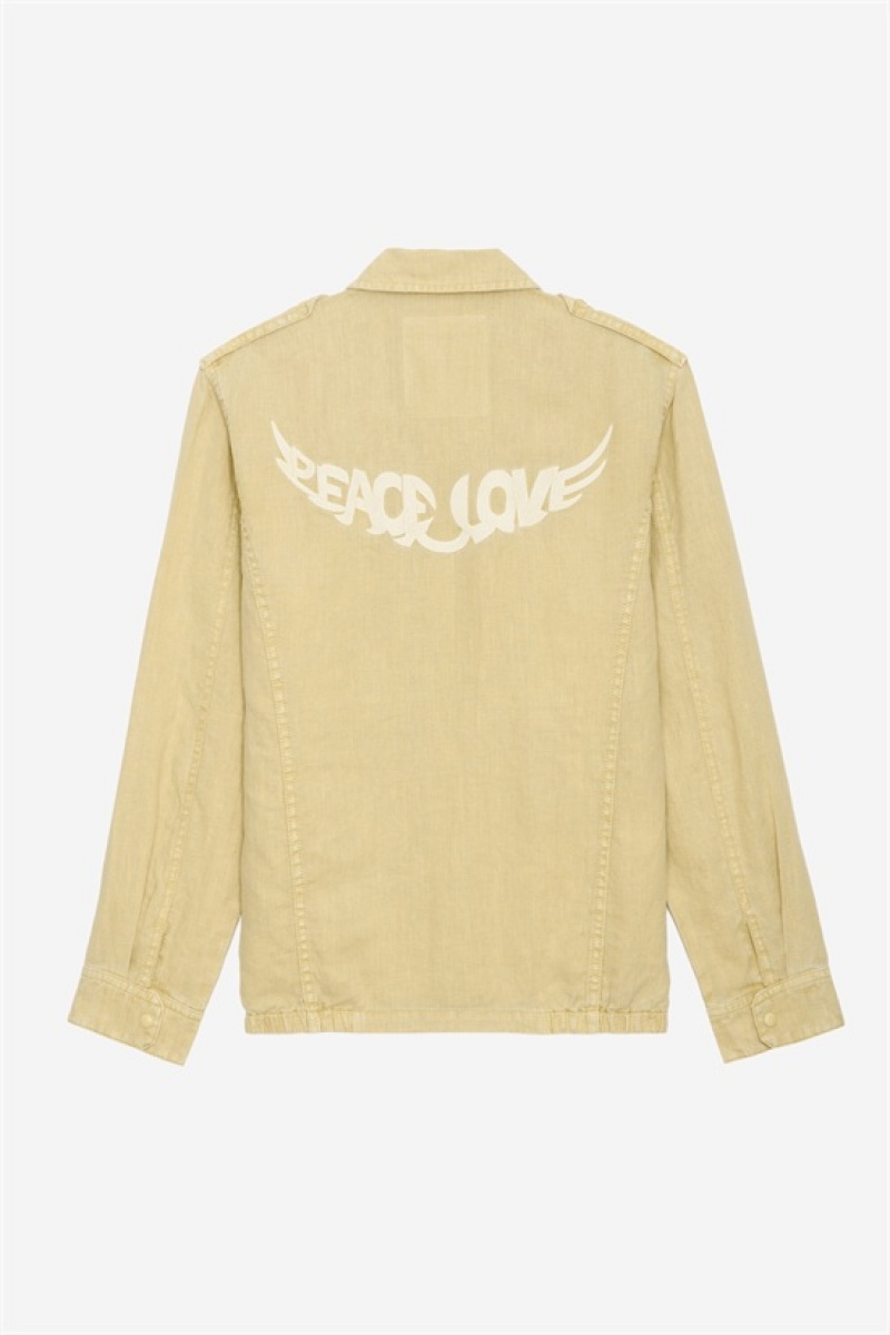 Blond Zadig And Voltaire Kid Linen Love Jacket | ZV-256411