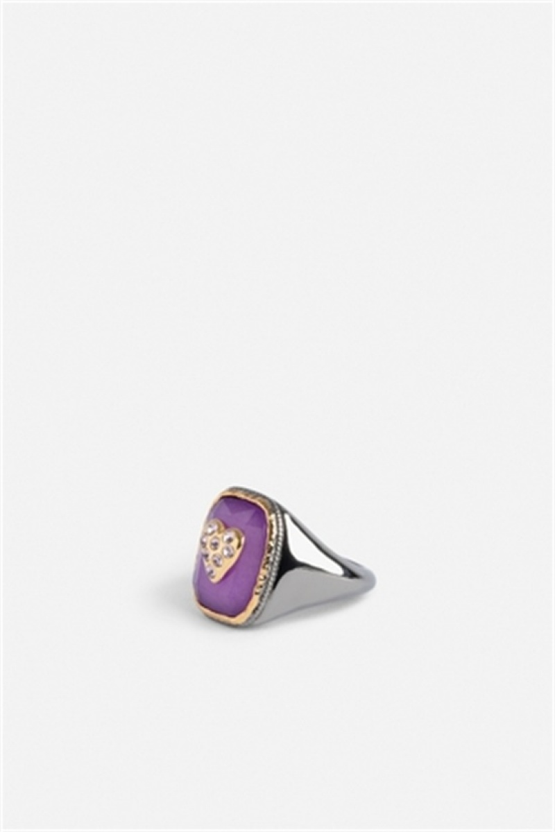 Boomerang Zadig And Voltaire Heart Signet Ring | ZV-255897