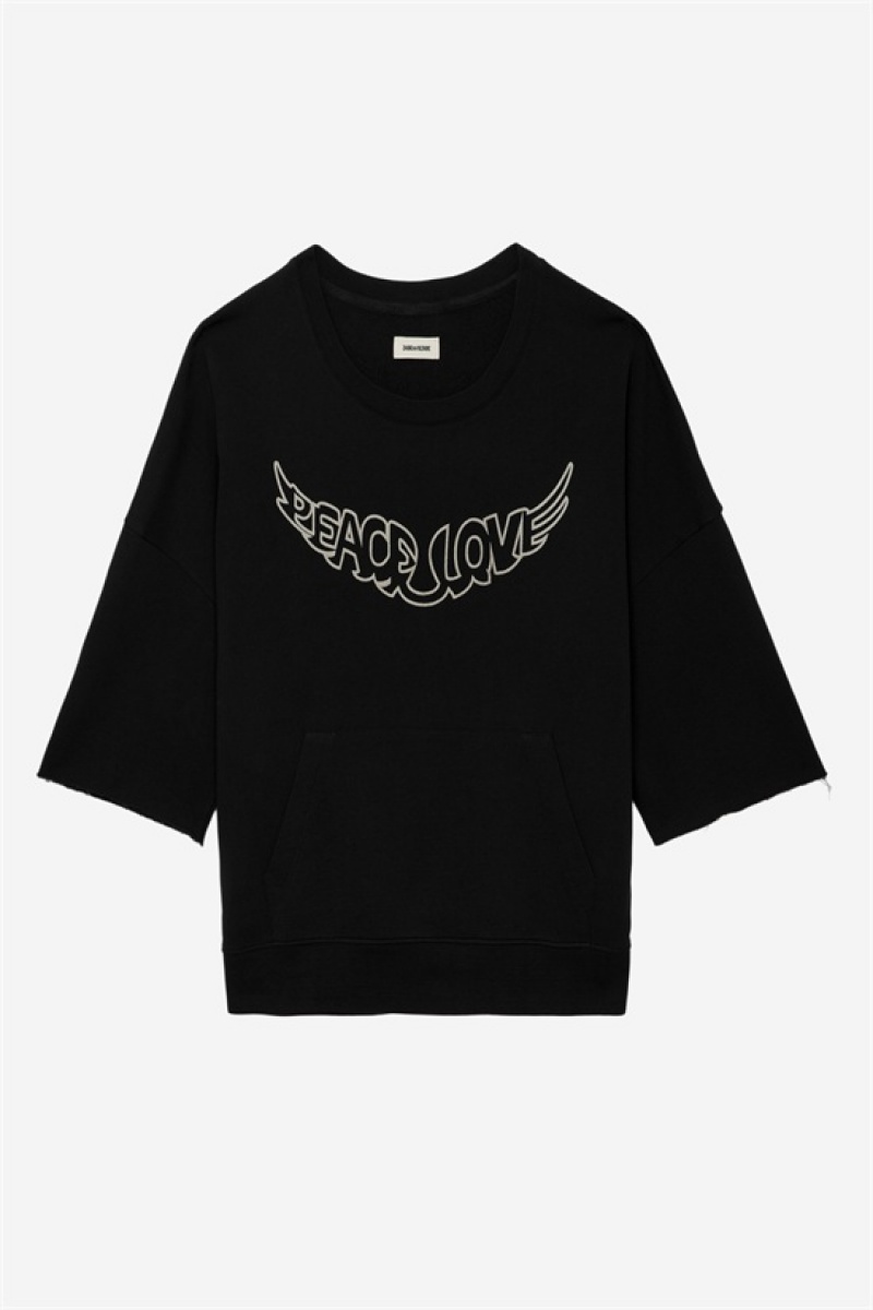 Carbone Zadig And Voltaire Kaly Love Wings Sweatshirt | ZV-256248