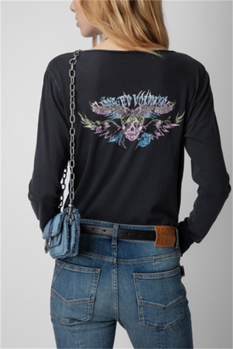 Carbone Zadig And Voltaire Tunisien Concert Wings T-shirt | ZV-256282