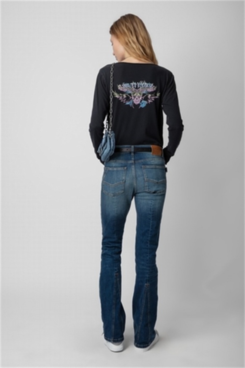 Carbone Zadig And Voltaire Tunisien Concert Wings T-shirt | ZV-256282