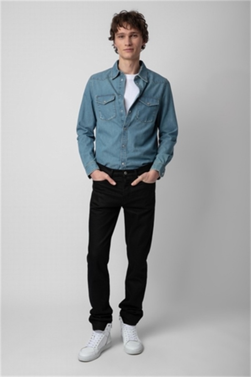 Ciel Stone Zadig And Voltaire Stan Denim Shirt | ZV-255722