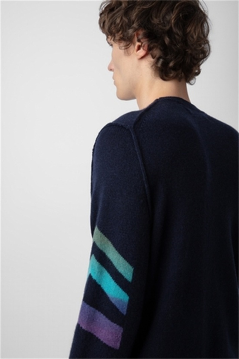 Dark Blue Zadig And Voltaire Kennedy Cashmere Sweater | ZV-255759