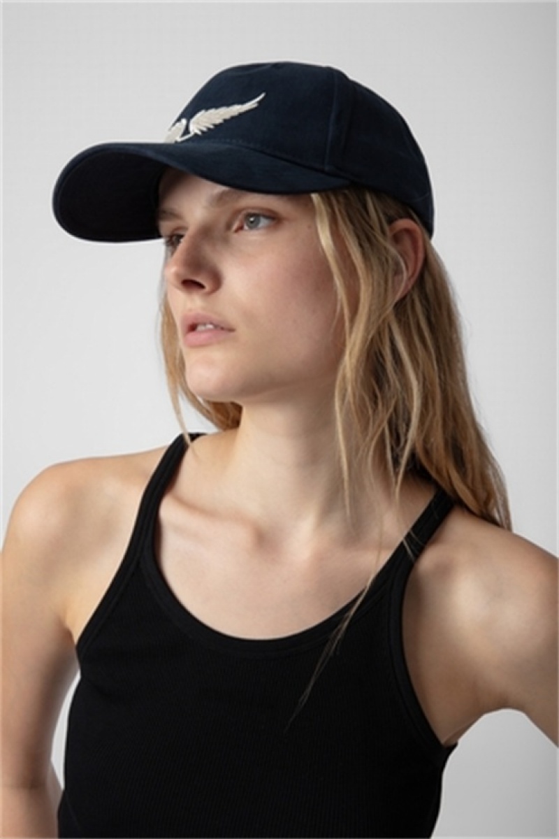 Dark Blue Zadig And Voltaire Klelia Rock Cap | ZV-255812