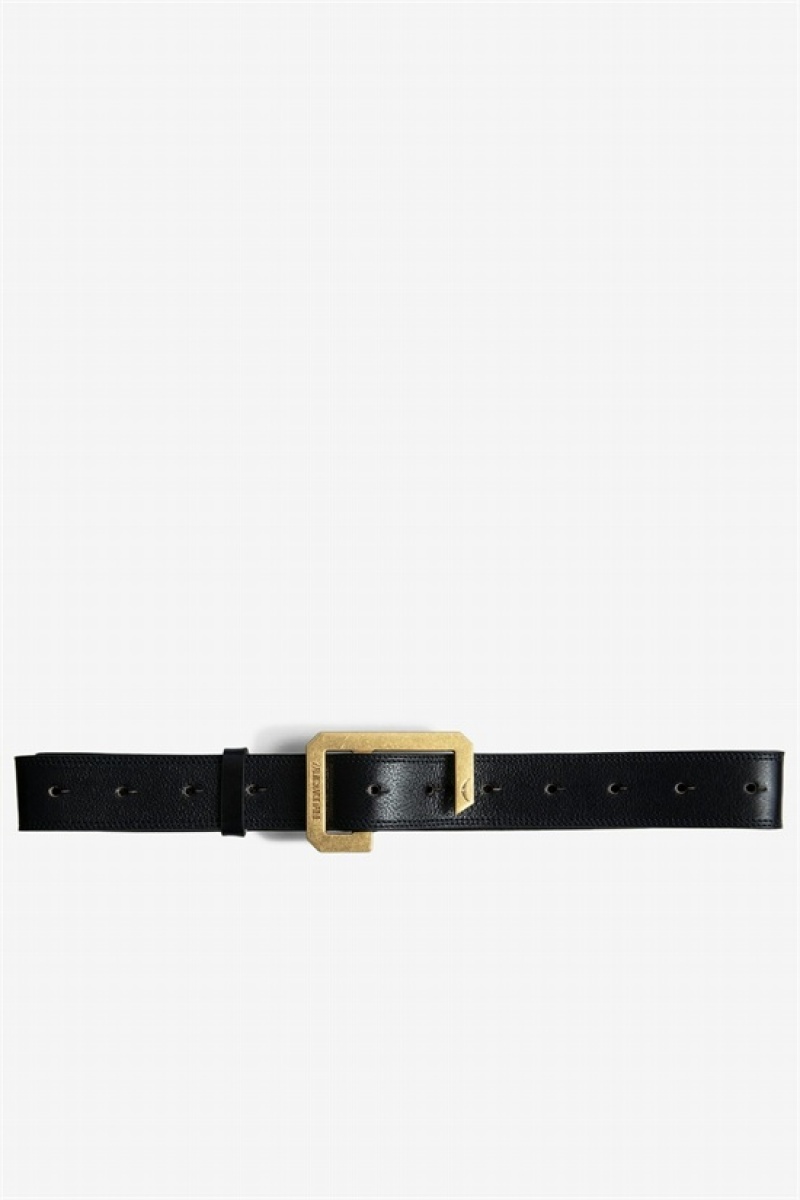 Dark Blue Zadig And Voltaire La Cecilia 35 Mm Belt | ZV-255828