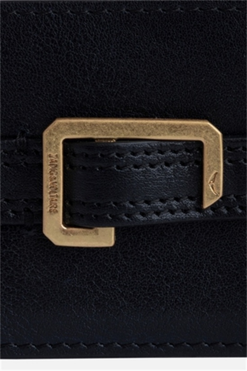 Dark Blue Zadig And Voltaire Le Cecilia Pass Card Holder | ZV-255940