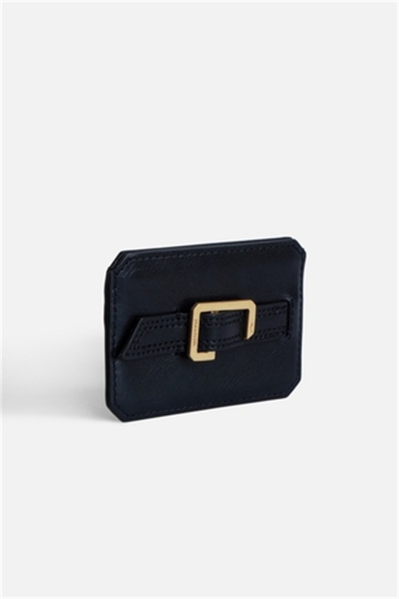 Dark Blue Zadig And Voltaire Le Cecilia Pass Card Holder | ZV-255940