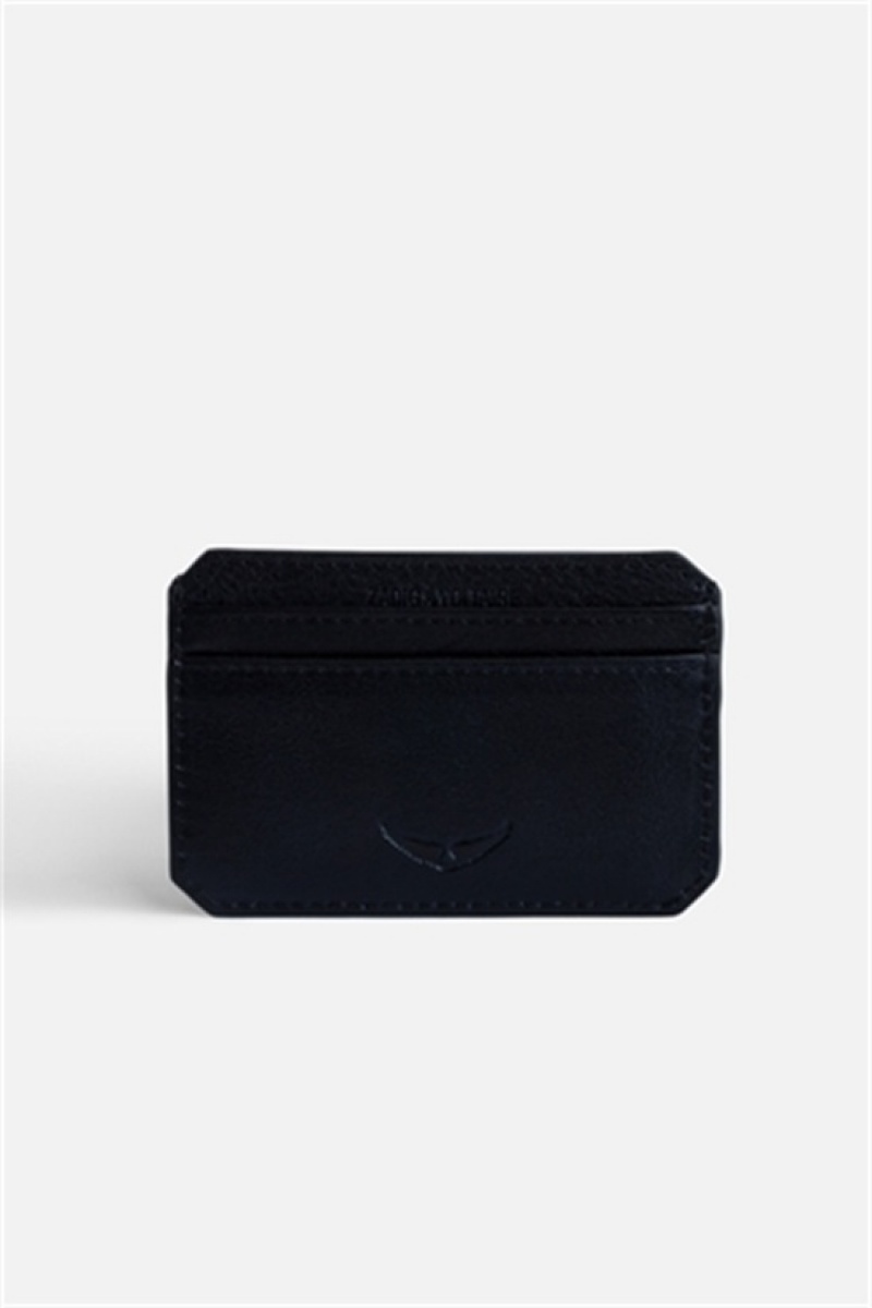 Dark Blue Zadig And Voltaire Le Cecilia Pass Card Holder | ZV-255940