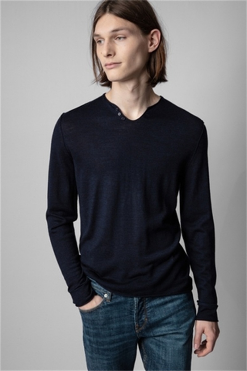 Dark Blue Zadig And Voltaire Monastir Sweater | ZV-255764