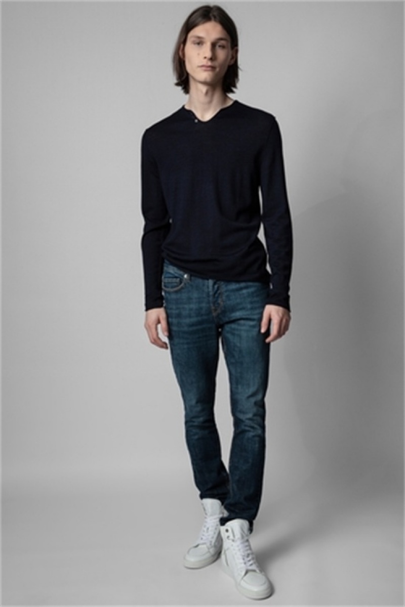 Dark Blue Zadig And Voltaire Monastir Sweater | ZV-255764