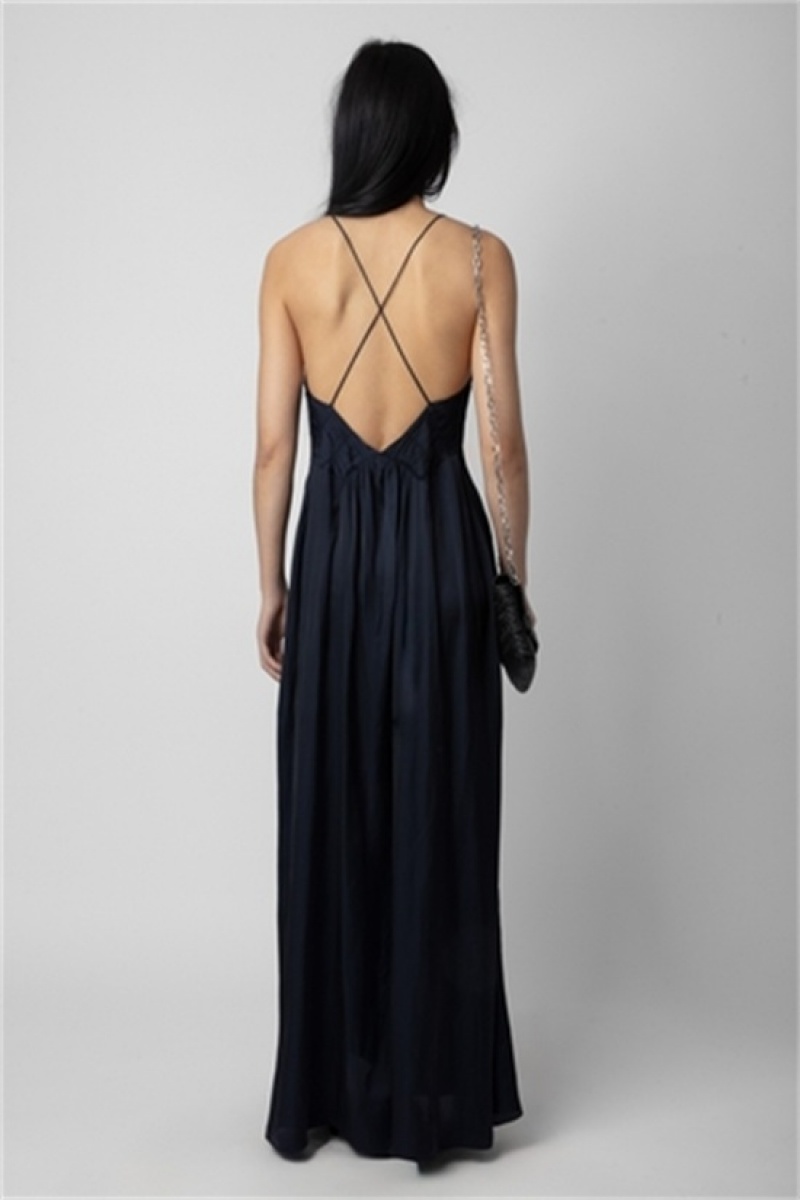 Dark Blue Zadig And Voltaire Rayonne Dress | ZV-256400