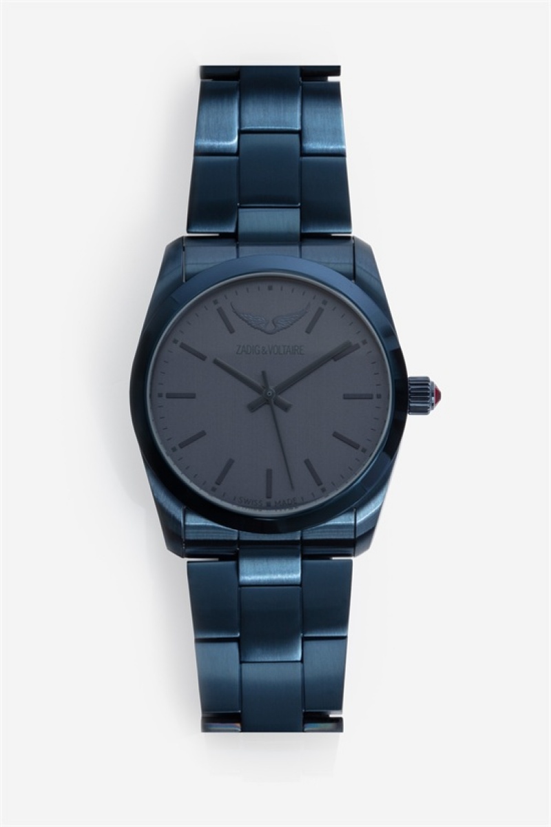 Dark Blue Zadig And Voltaire Time2love Watch | ZV-255851