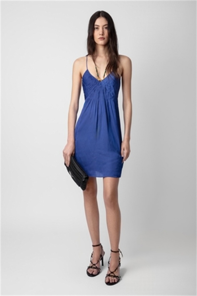 Deep Sea Zadig And Voltaire Rayonna Satin Dress | ZV-256361