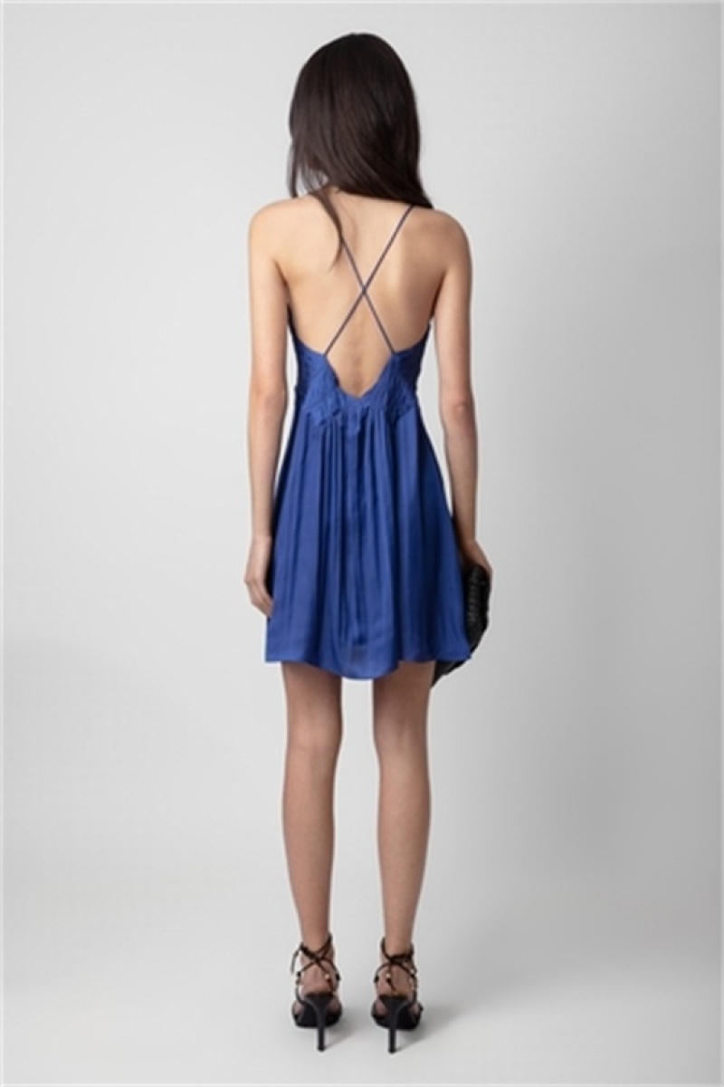 Deep Sea Zadig And Voltaire Rayonna Satin Dress | ZV-256361