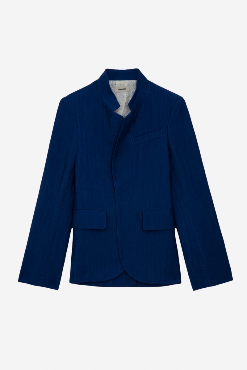 Deep Sea Zadig And Voltaire Very Linen Blazer | ZV-256345