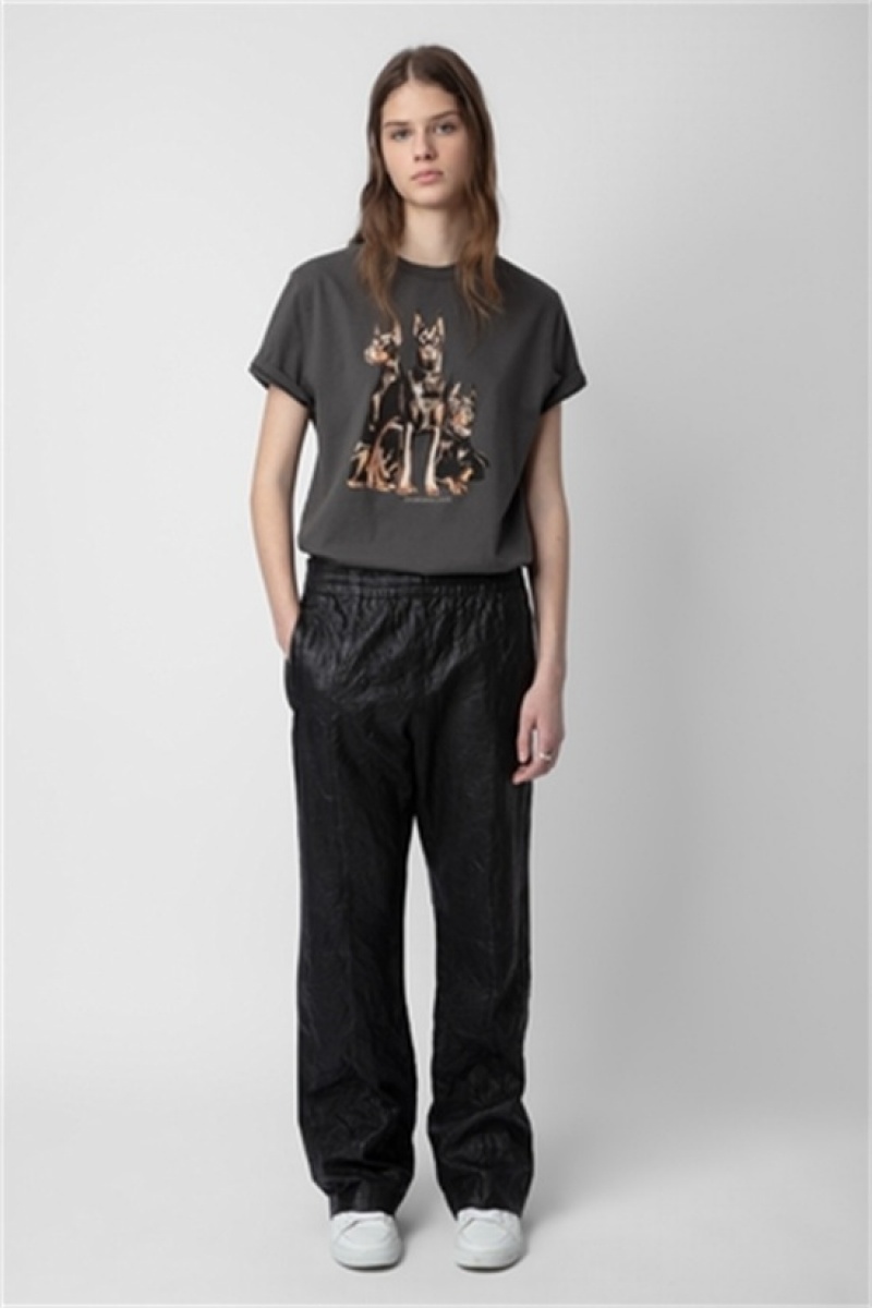 Elephant Grey Zadig And Voltaire Jimmy T-shirt | ZV-255700