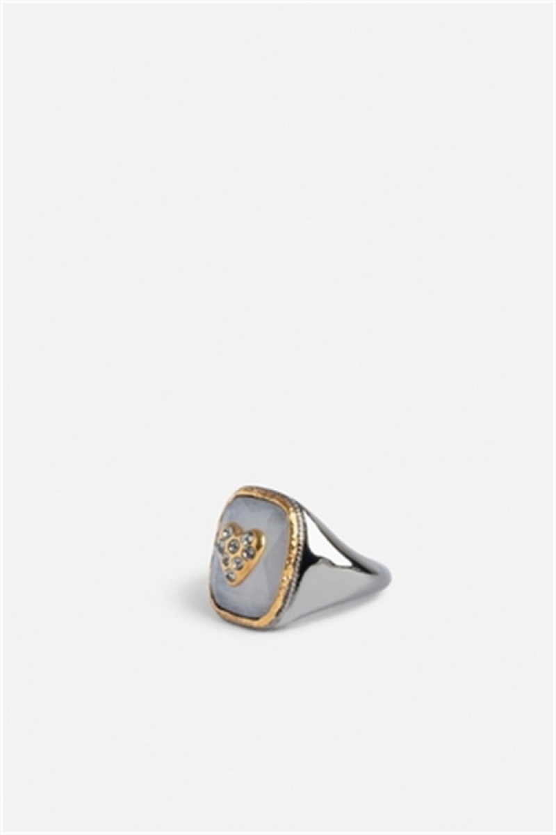 Flash Zadig And Voltaire Heart Signet Ring | ZV-255896