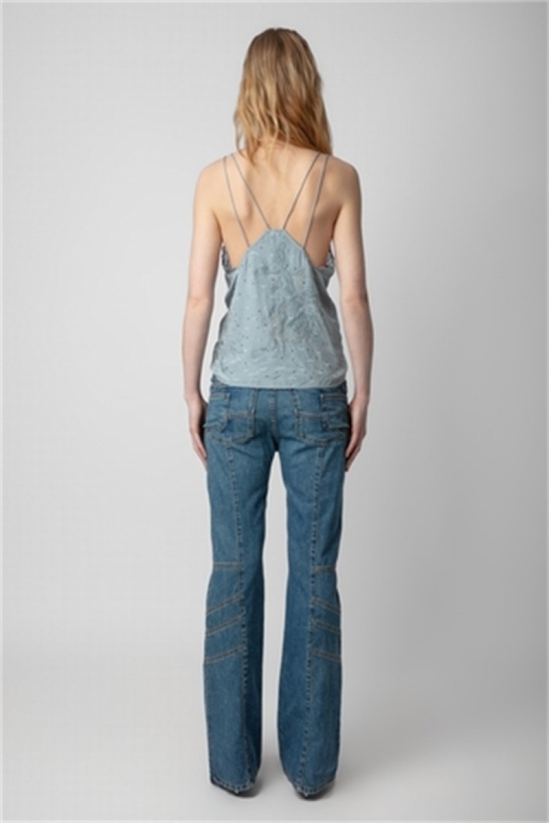 Glacier Zadig And Voltaire Capela Silk Camisole | ZV-256336