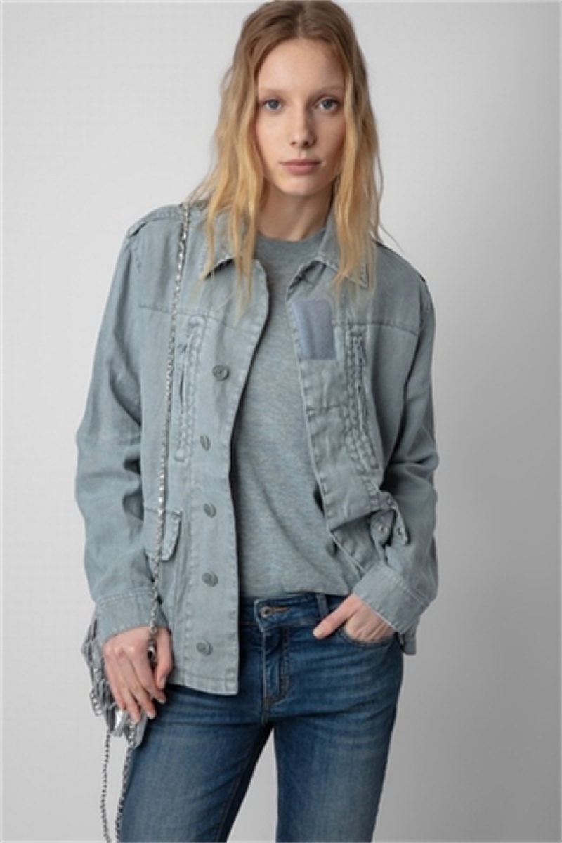 Glacier Zadig And Voltaire Kid Linen Jacket | ZV-256419