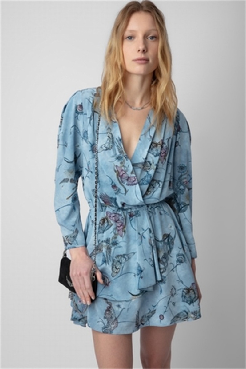 Glacier Zadig And Voltaire Rogers Silk Dress | ZV-256394