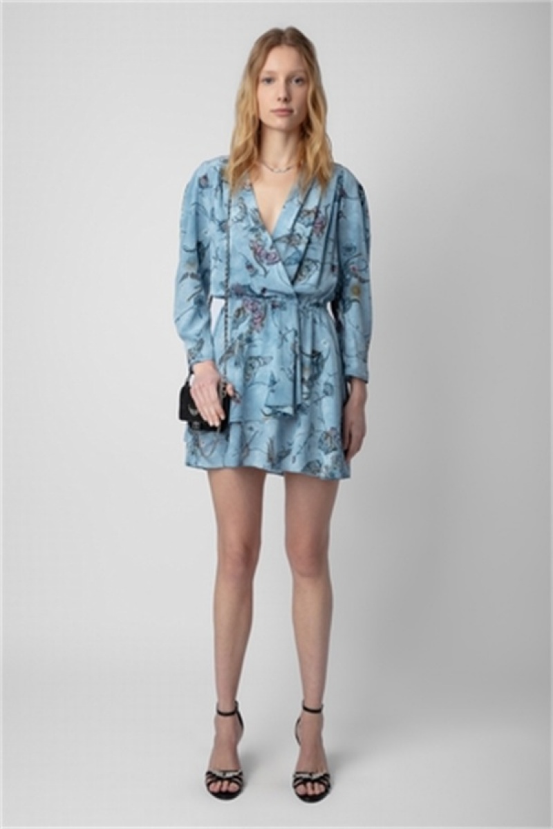 Glacier Zadig And Voltaire Rogers Silk Dress | ZV-256394