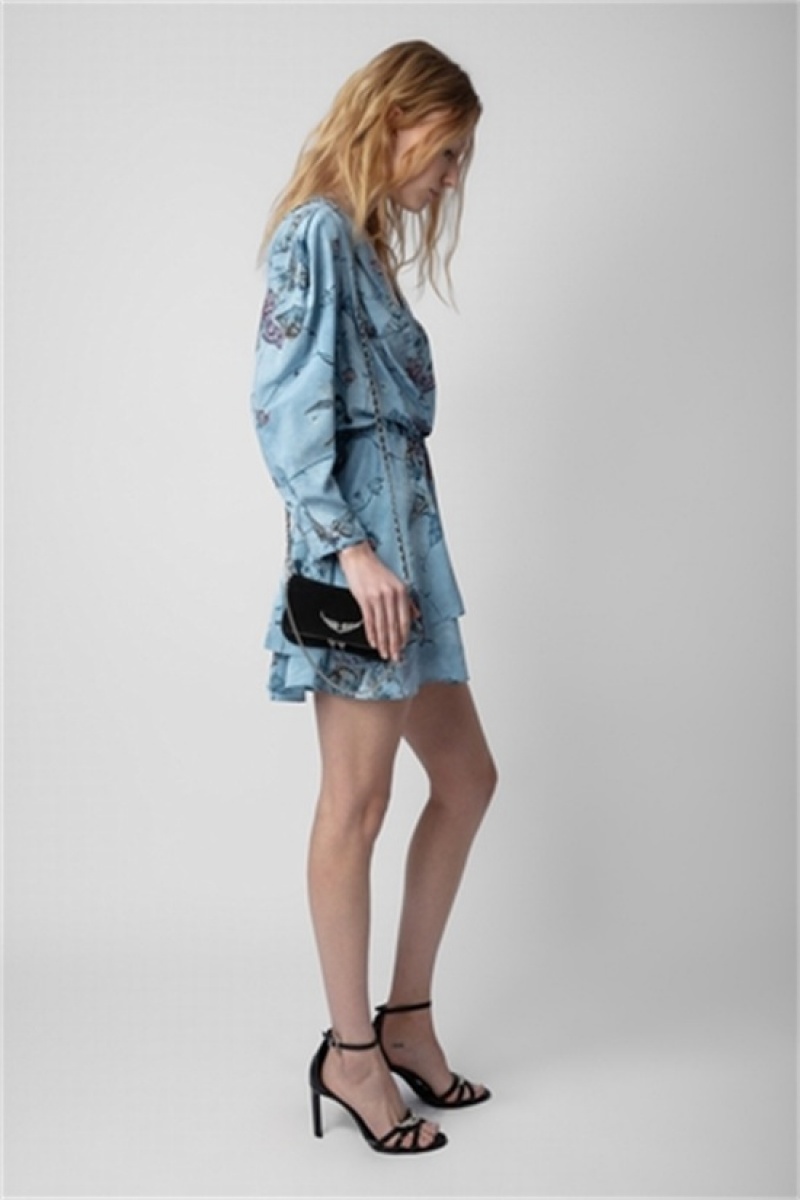 Glacier Zadig And Voltaire Rogers Silk Dress | ZV-256394