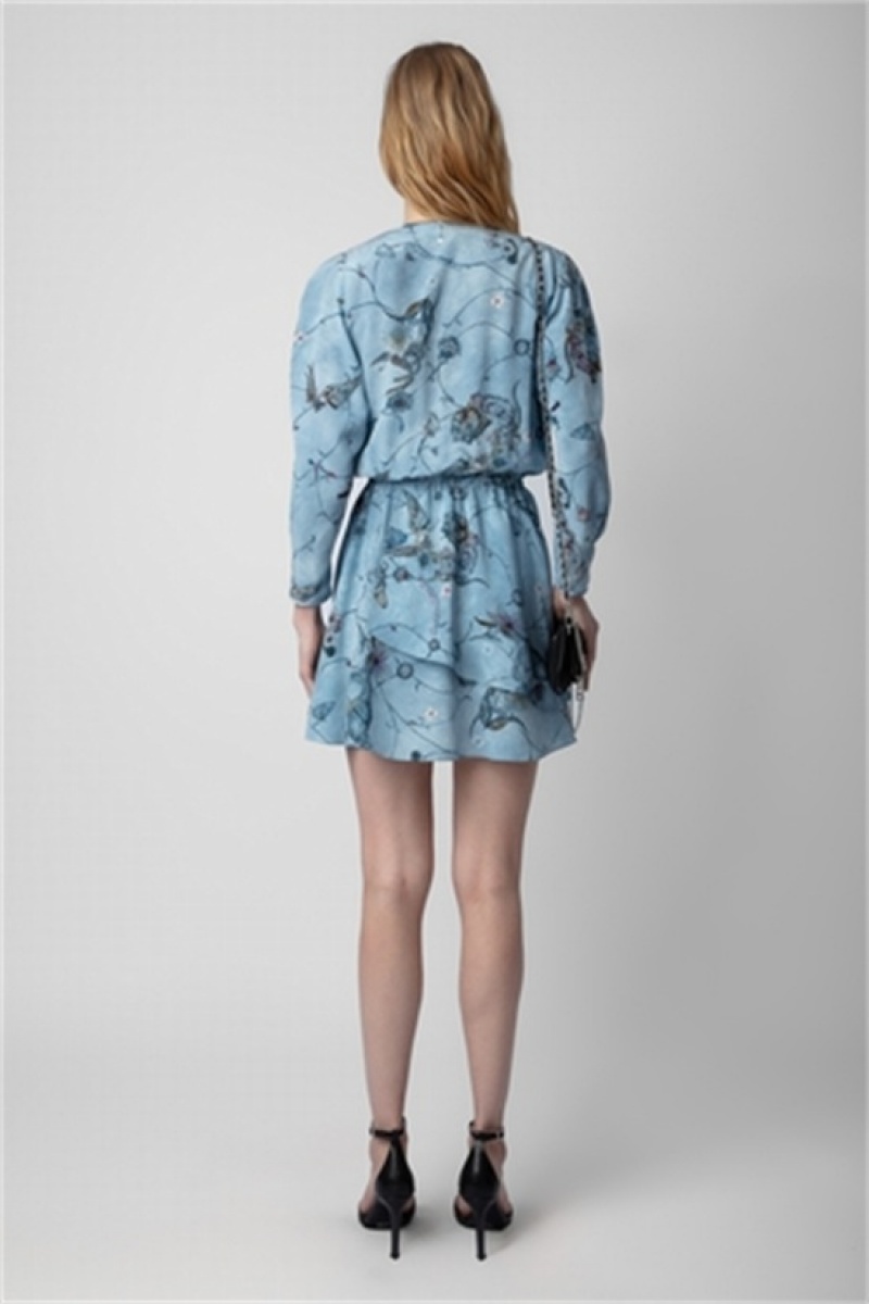 Glacier Zadig And Voltaire Rogers Silk Dress | ZV-256394