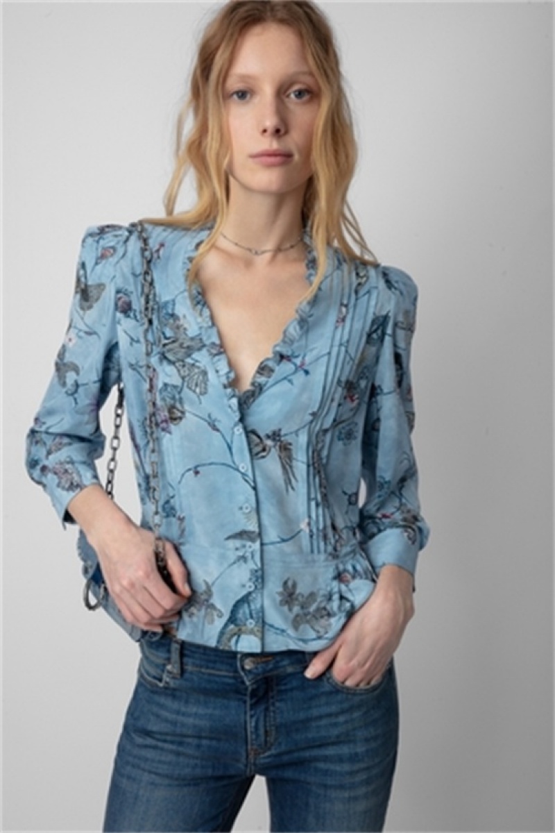 Glacier Zadig And Voltaire Talixia Diamante Blouse | ZV-256335