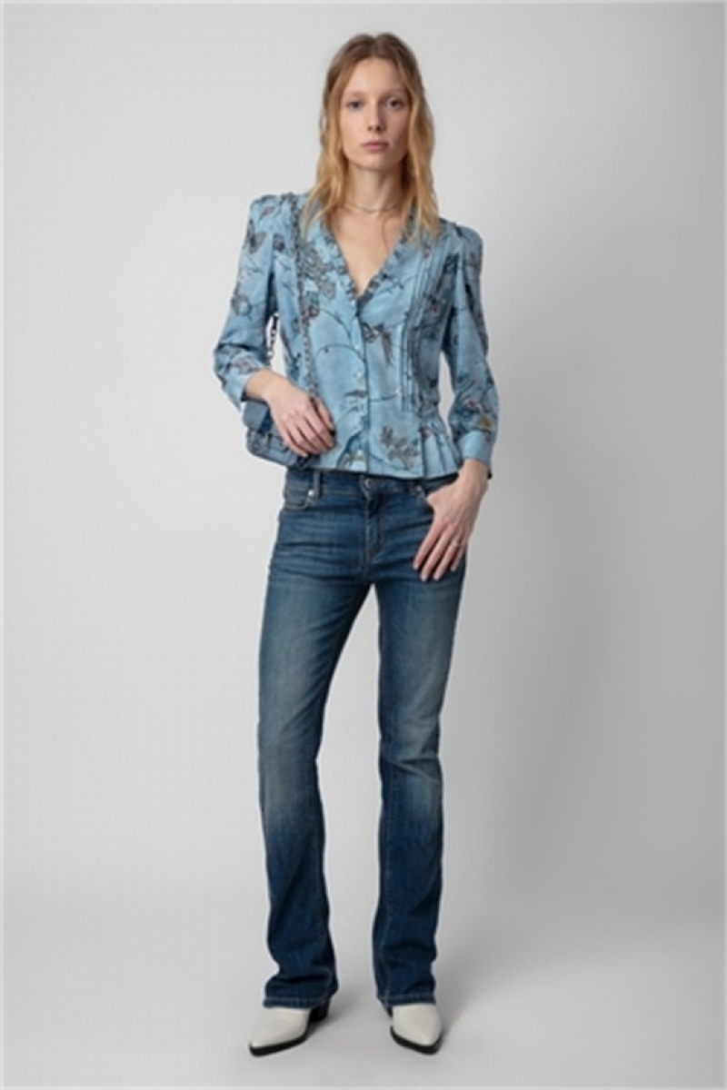 Glacier Zadig And Voltaire Talixia Diamante Blouse | ZV-256335