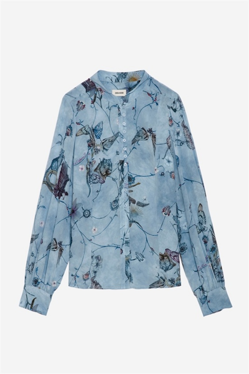 Glacier Zadig And Voltaire Twina Silk Shirt | ZV-256333