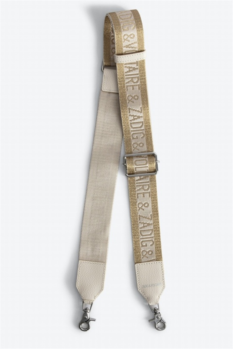 Gold Zadig And Voltaire Glitter Bag Strap | ZV-255957