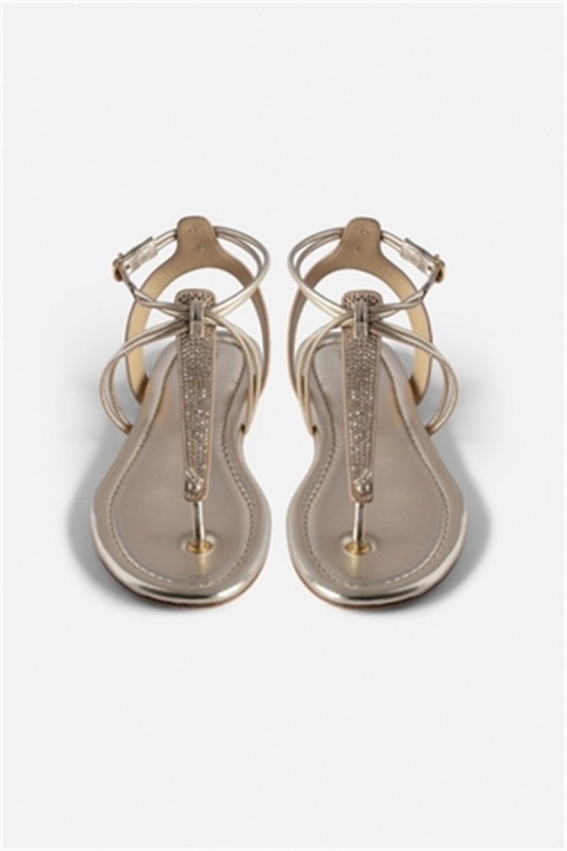 Gold Zadig And Voltaire Moonstar Sandals | ZV-255788