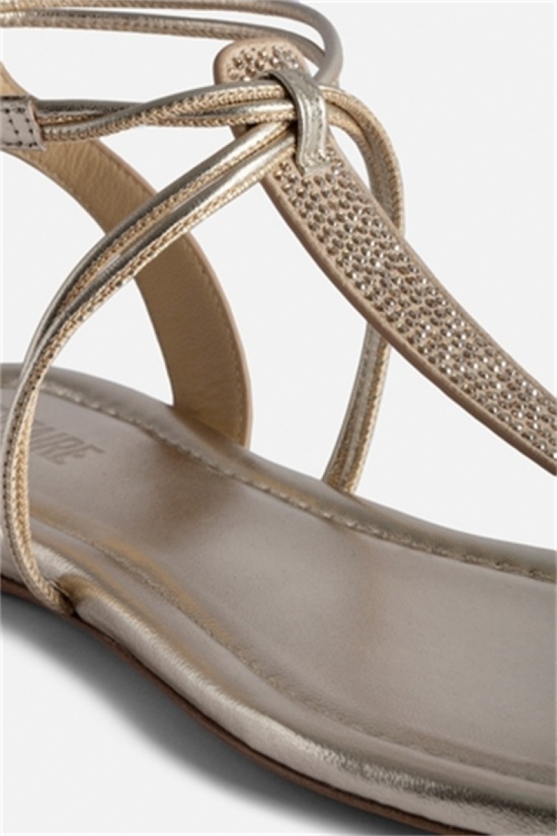 Gold Zadig And Voltaire Moonstar Sandals | ZV-255788