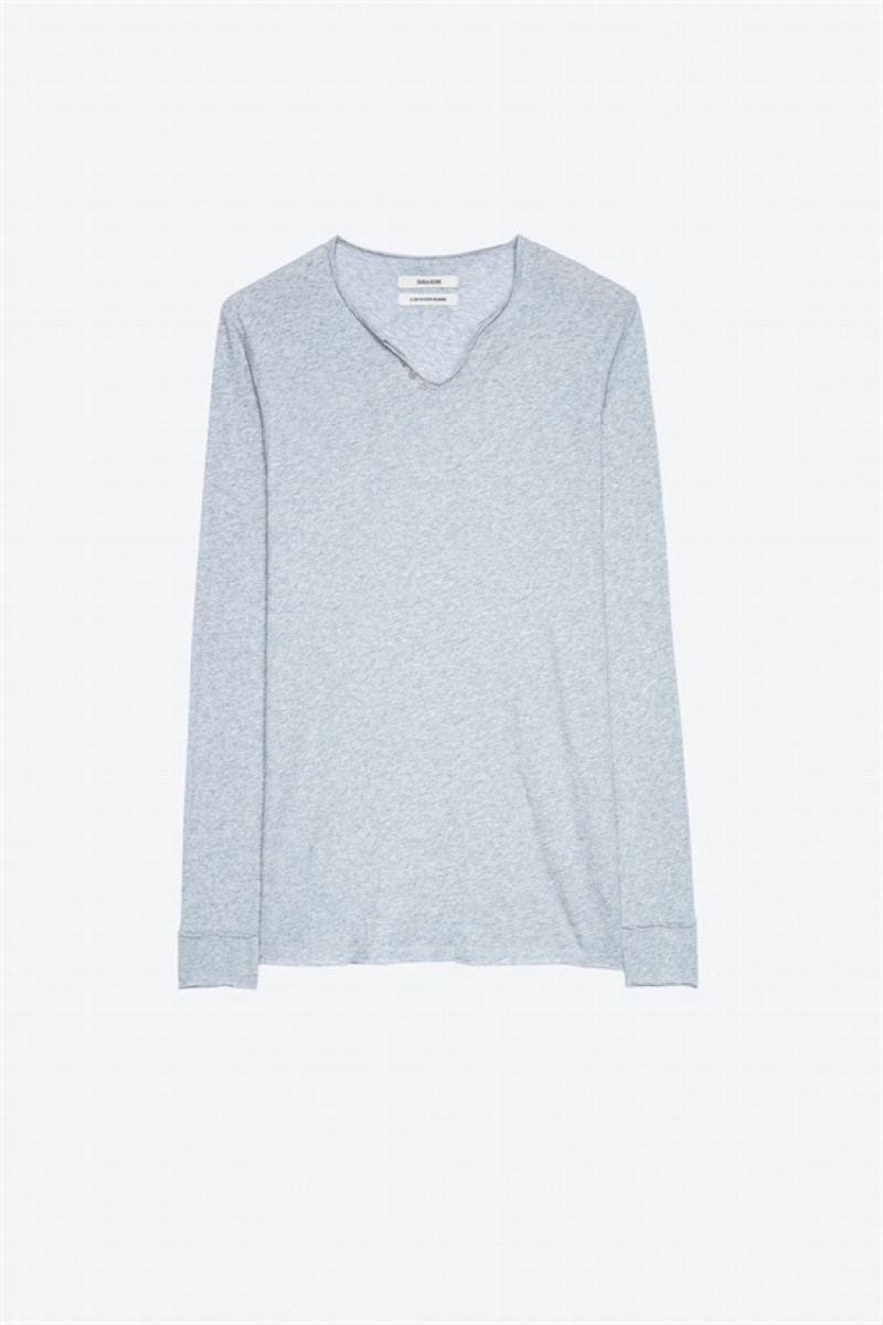 Grey Melange Zadig And Voltaire Monastir Ml Tee | ZV-255705