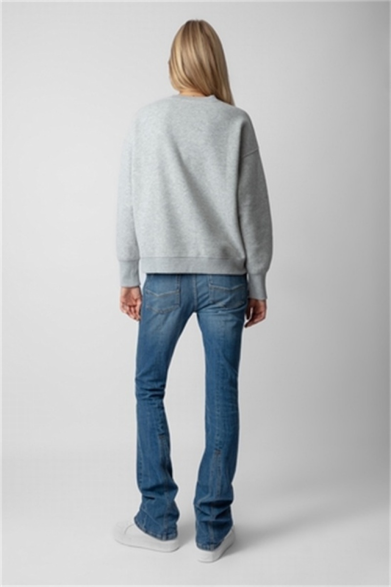 Gris Chine Clair Zadig And Voltaire Oscar Je T'aime Sweatshirt | ZV-256252