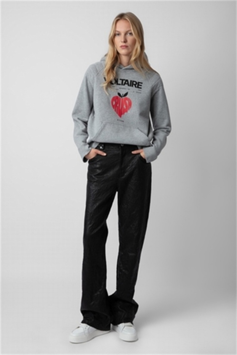 Gris Moyen Zadig And Voltaire Evata Concert Crush Hoodie | ZV-256253