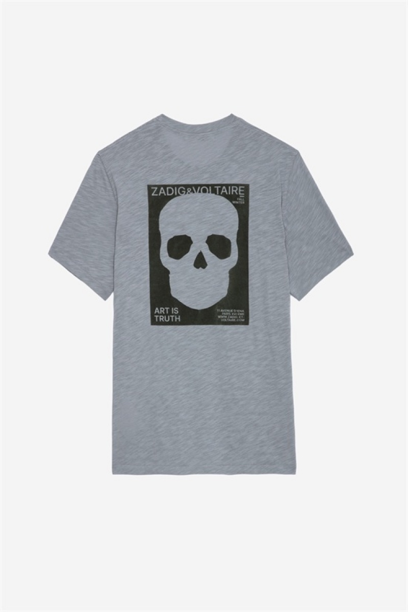 Iron Zadig And Voltaire Stockholm Skull T-shirt | ZV-255685