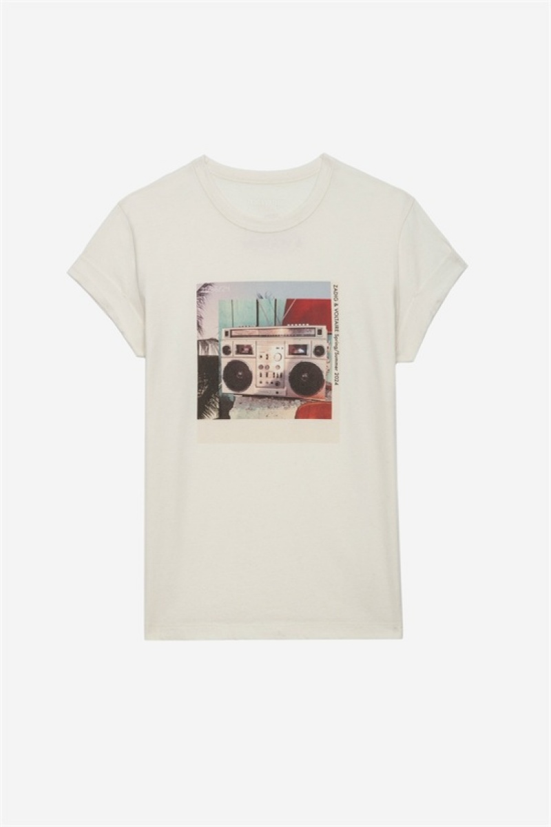 Judo Zadig And Voltaire Anya Photoprint T-shirt | ZV-256262