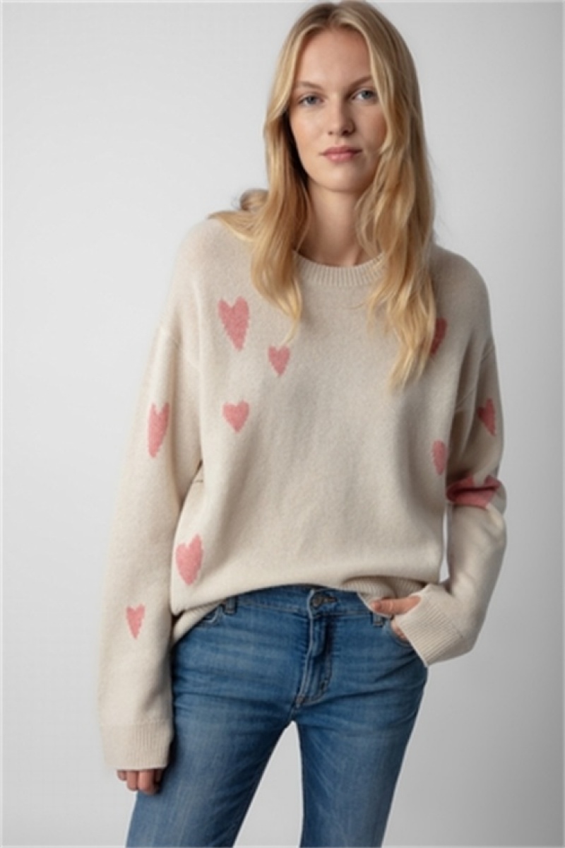 Judo Zadig And Voltaire Markus Heart Cashmere Sweater | ZV-256445