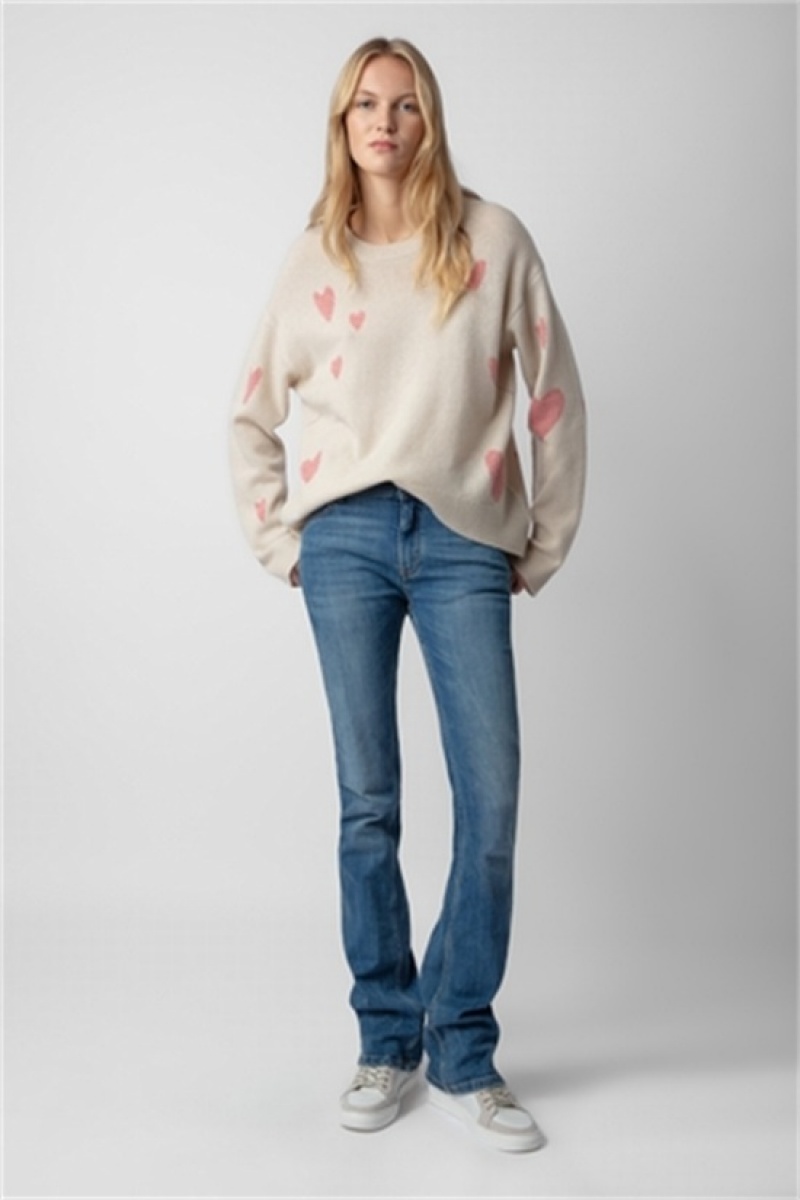 Judo Zadig And Voltaire Markus Heart Cashmere Sweater | ZV-256445